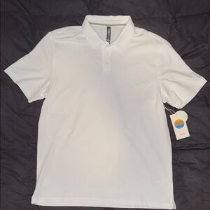 NWT Vuori Men's White Gamepoint Polo Shirt Size M Never worn